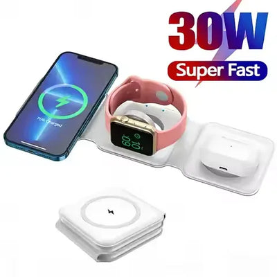 3 in 1 Foldable Magnetic Wireless Charger Dock